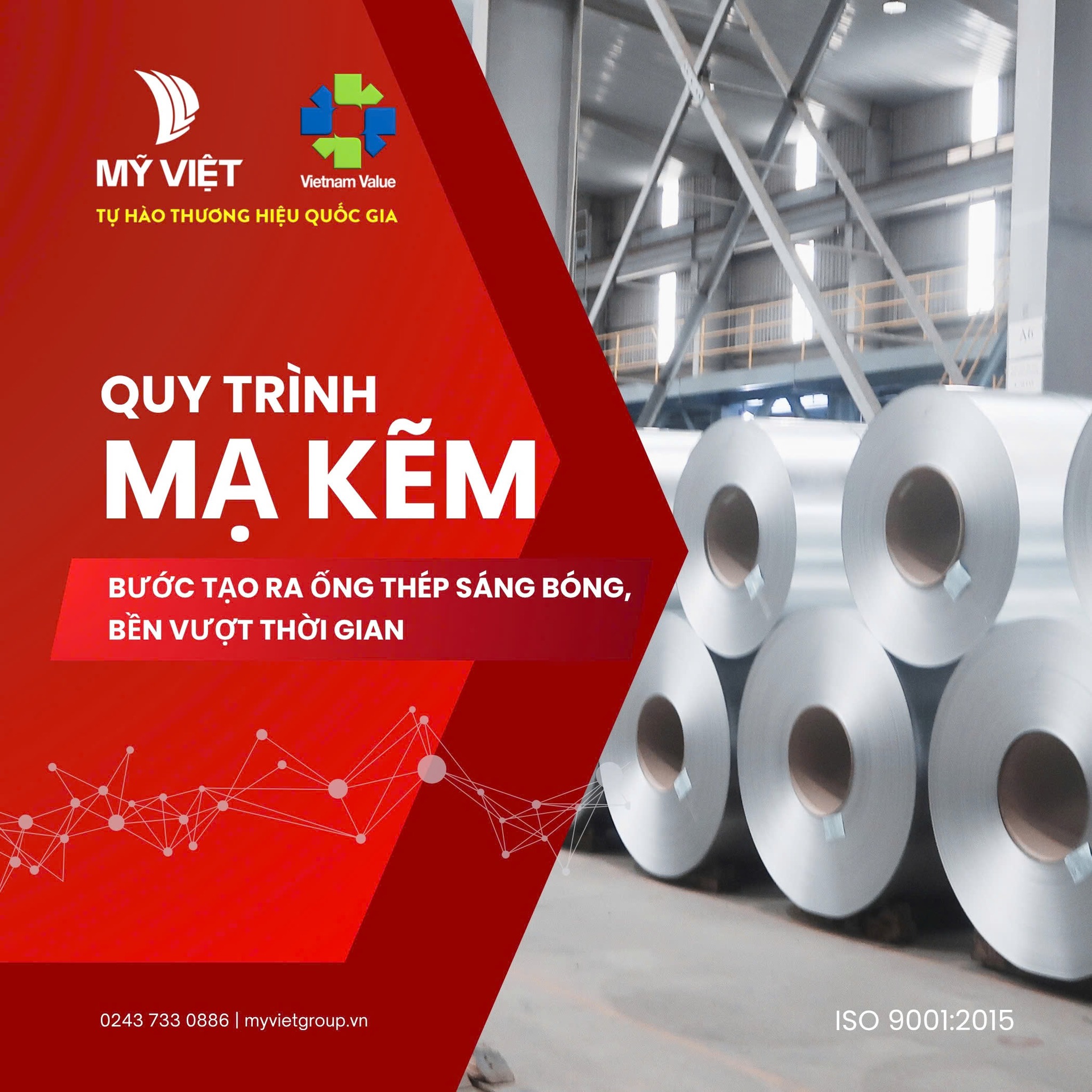 Lớp mạ kẽm tự động bảo vệ phần lõi thép bên trong khỏi quá trình oxy hóa