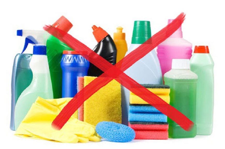 Không tự ý sử dụng chất tẩy rửa