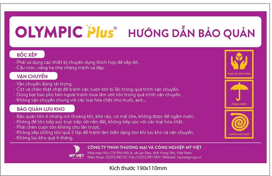 Thực hiện tốt các yêu cầu trên là bước quan trọng trong cách bảo quản tôn Olympic Plus nhằm duy trì chất lượng vật liệu trước khi đưa vào công trình