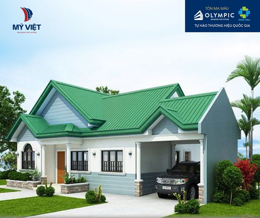 Tôn cách nhiệt giả ngói mang lại tính thẩm mỹ cho công trình