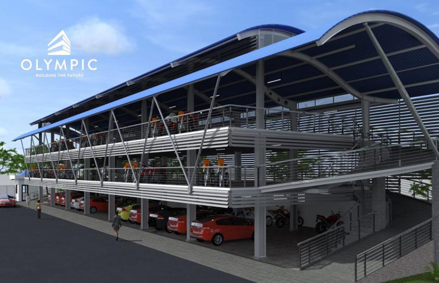 Mái tôn vòm nhà để xe thiết kế độc đáo, tiết kiệm diện tích