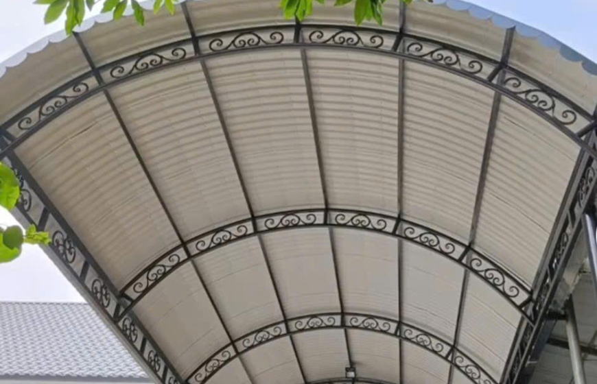 Mẫu mái tôn vòm để xe nhỏ cho hộ gia đình