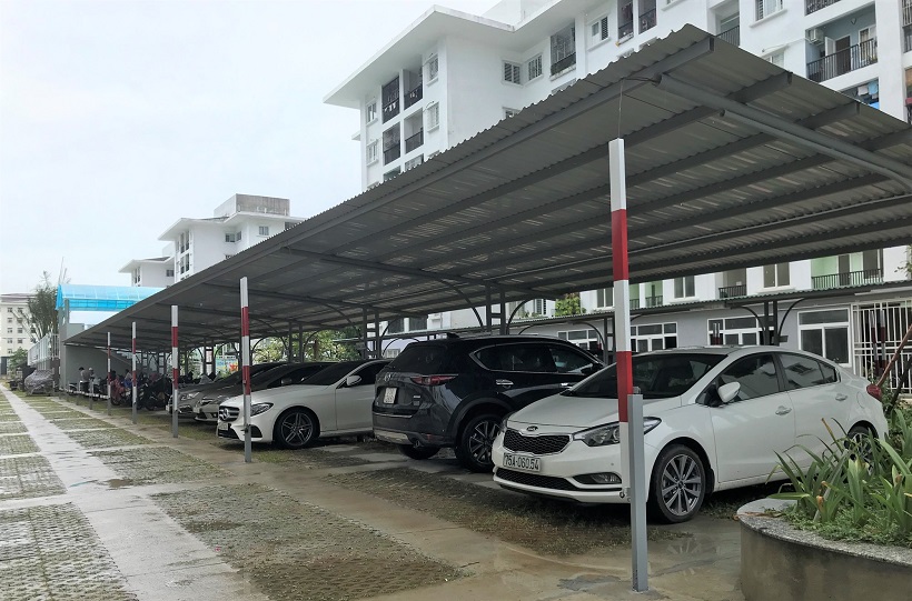 Mẫu mái tôn dùng làm nhà để xe