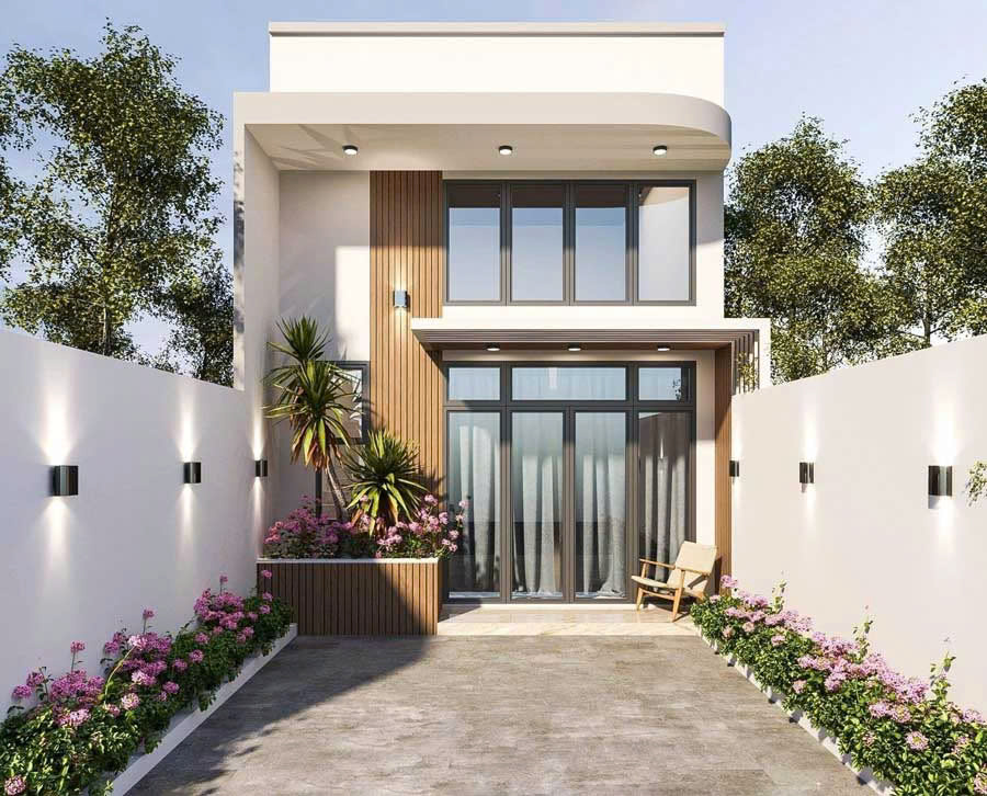 Kiến trúc hiện đại đặc trưng với các đường nét đơn giản, sử dụng vật liệu hiện đại như kính, bê tông và thép, mang lại không gian sống sáng sủa và thông thoáng