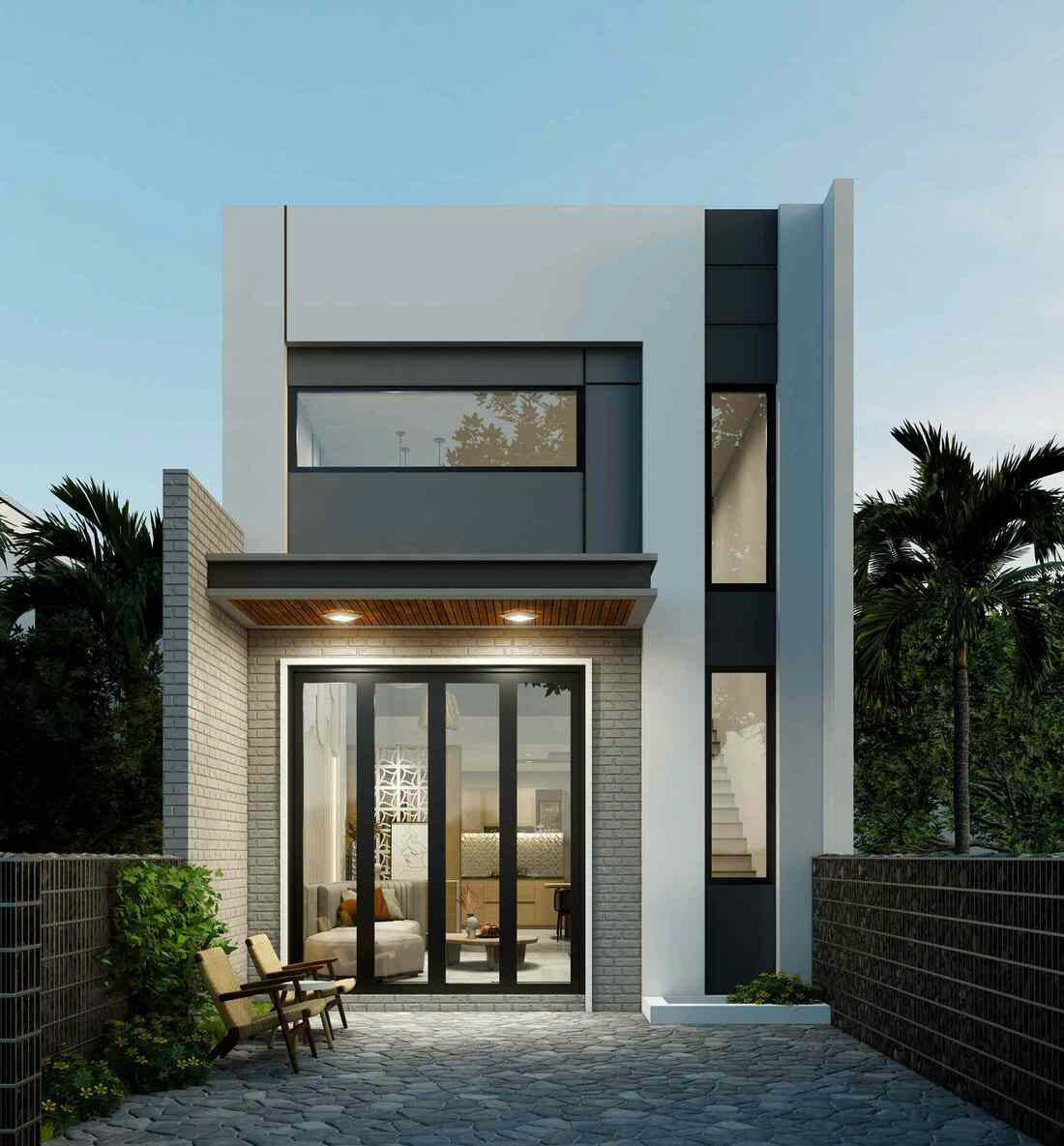 Nhà cấp 4 gác lửng theo phong cách này tập trung vào sự đơn giản, tinh tế và chức năng của từng không gian