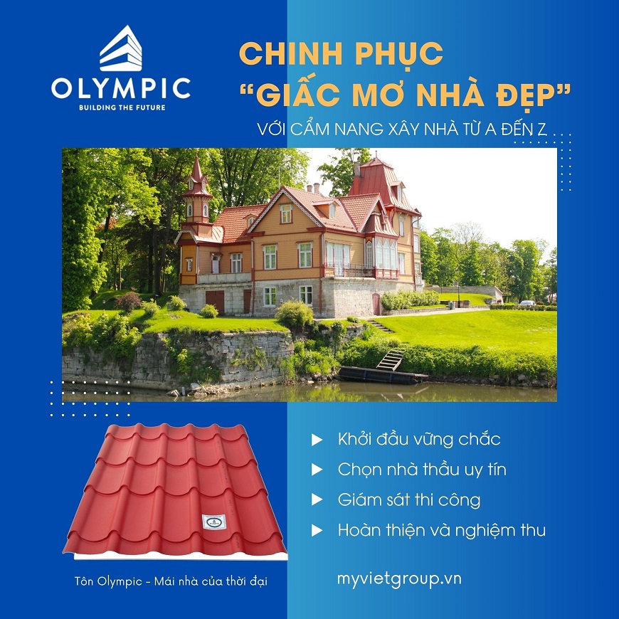 Nhờ mẫu mã đa dạng và chi phí hợp lý mà Tôn Olympic được nhiều gia chủ lựa chọn cho mẫu nhà cấp 4