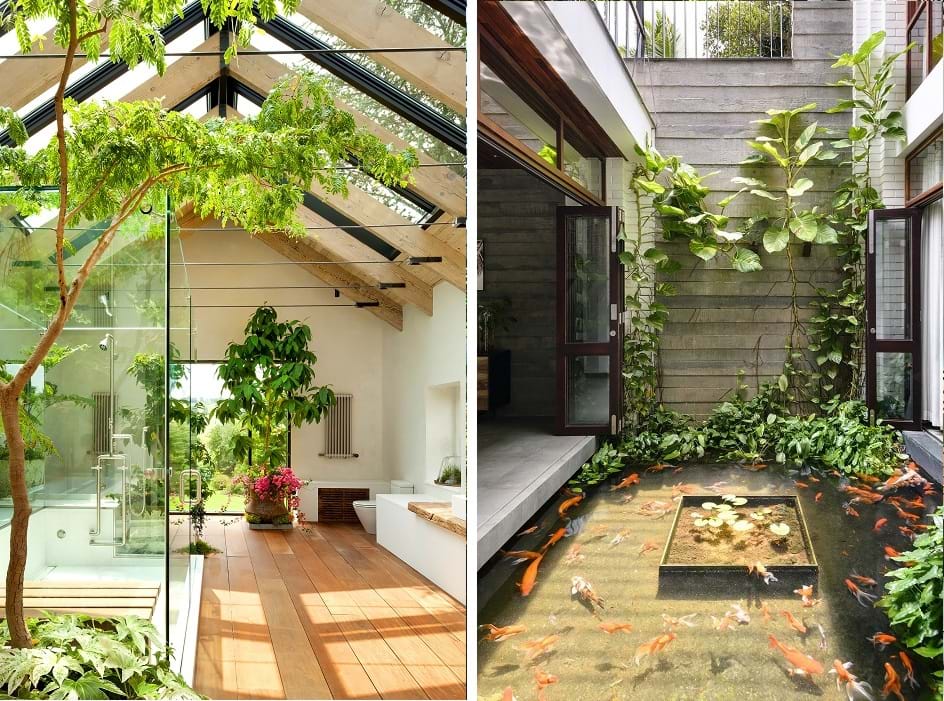 Thiên nhiên trong những khoảng giếng trời