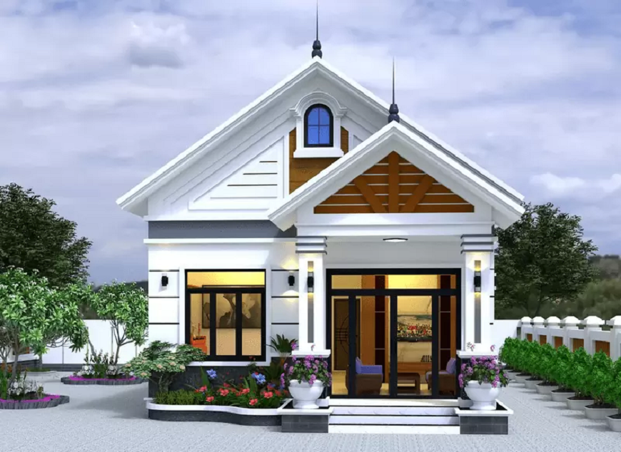 Mẫu mái nhà chữ A mang một vẻ đẹp sang trọng quý phái