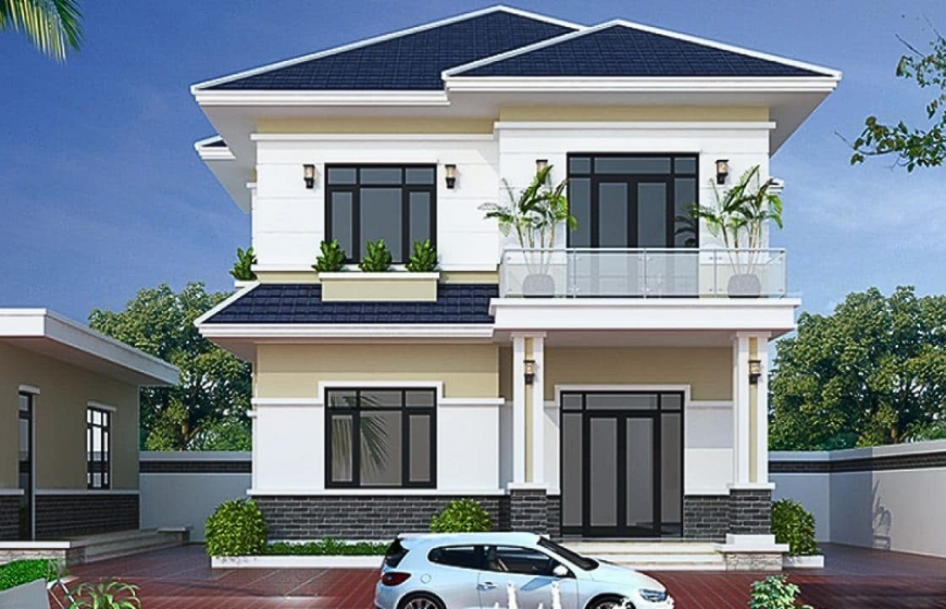 Thiết kế nhà vuông 2 tầng đang là kiến trúc được yêu thích nhất hiện nay