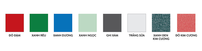 Các màu sắc của tôn cách nhiệt Olympic