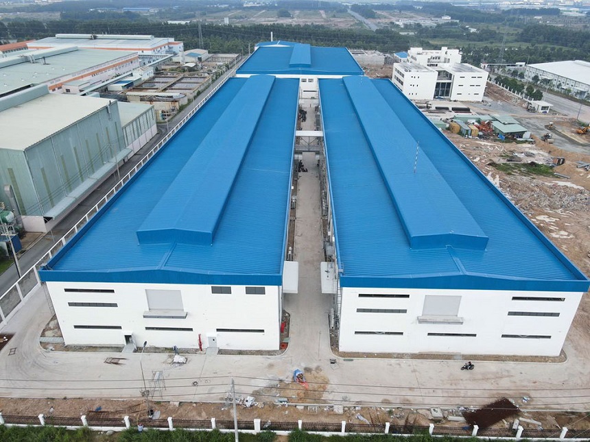 Mẫu thiết kế nhà xưởng đôi mang lại sự cân xứng, hài hòa cho tổng thể công trình