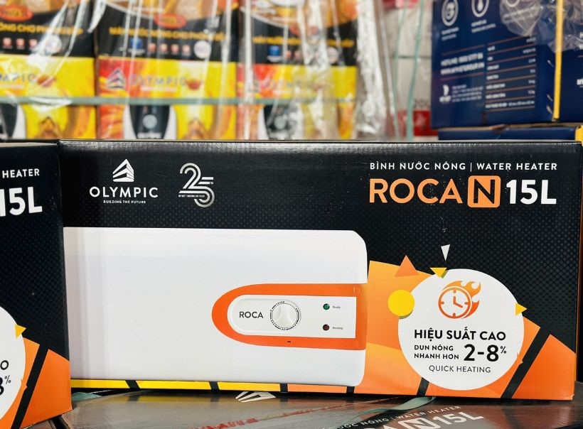 Olympic Roca 15 lít ngang thiết kế sang trọng, nhỏ gọn