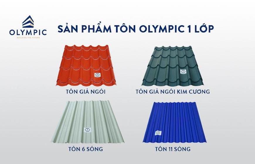 Các dòng sản phẩm tôn lạnh một lớp Olympic