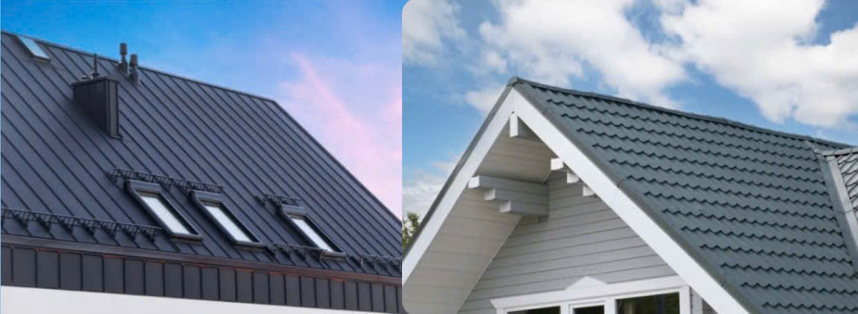 Điểm khác biệt giữa chúng là về chức năng và cấu tạo của từng loại, cùng với kiểu dáng sóng vuông và sóng ngói