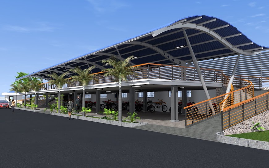 Nhà để xe sử dụng tôn lạnh 1 lớp