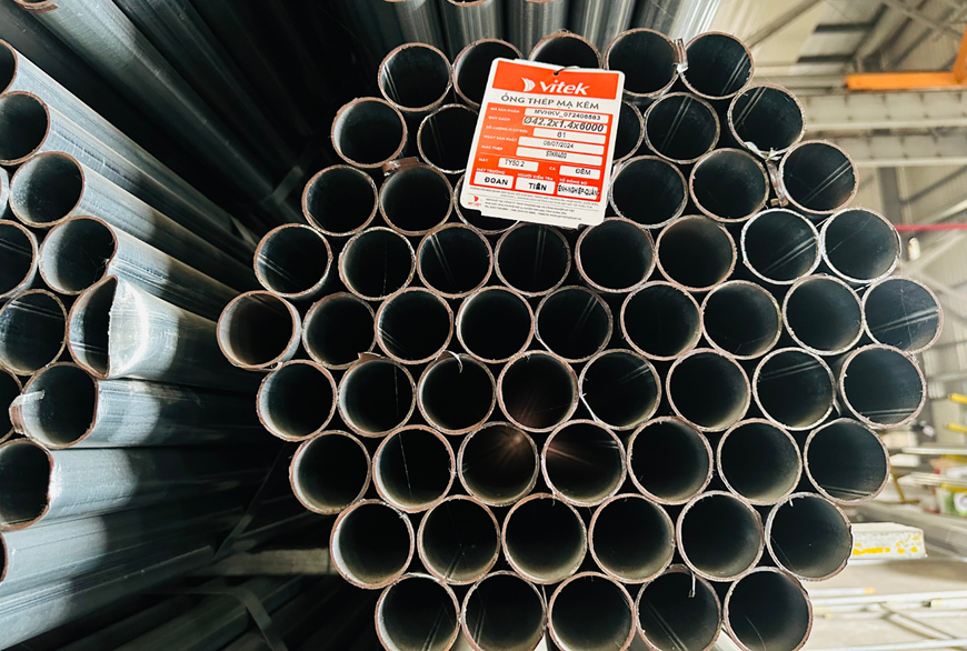 Thép hộp mạ kẽm Vitek có độ bền cao, khả năng chịu lực tốt