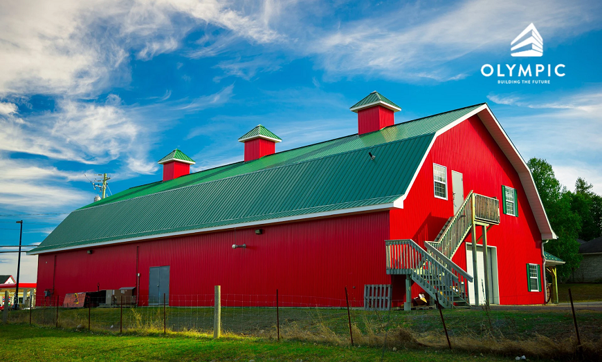Tôn Olympic giúp các công trình trang trại luôn thoáng mát và khô ráo