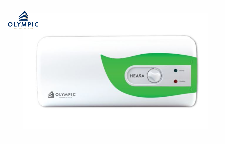 Bình nóng lạnh Olympic Heasa ngang 20 lít sở hữu màu sắc tương sinh với gia chủ mệnh Hỏa