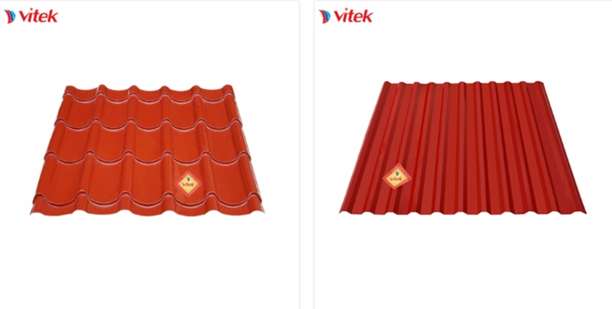 Hai loại sóng tôn của tôn Vitek được nhiều chủ nhà thầu tin dùng