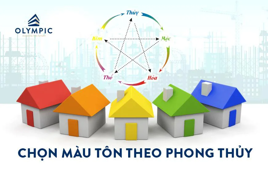 Tôn Olympic sở hữu bảng màu đa dạng và phong cách, gia chủ tự tin chọn màu tôn phong thủy như ý