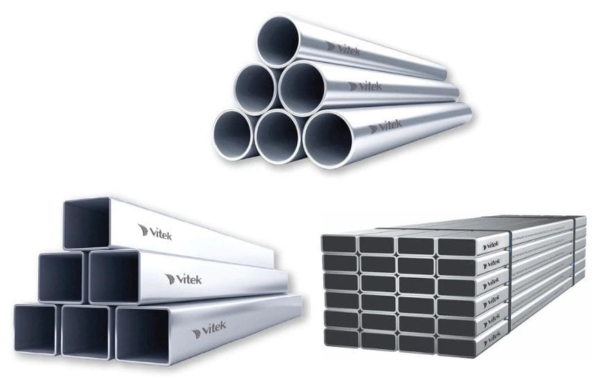 Ống thép chịu lực có 3 hình dáng chính là ống tròn, ống vuông và ống hình chữ nhật