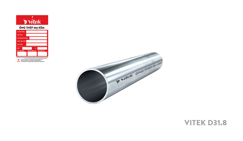 Trọng lượng và thông số kỹ thuật chi tiết của dòng thép ống mạ kẽm D31.8 Vitek