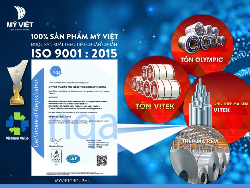 Thép Vitek vinh dự nhận giải thưởng Thương hiệu Quốc Gia cho công trình Việt mãi bền vững