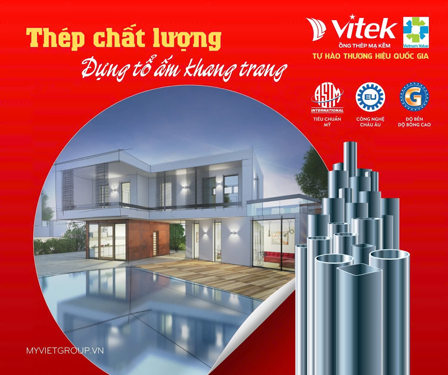 Công trình bền bỉ, an toàn tối đa với thép ống Vitek