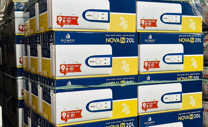 Bình Nova 20L mang đến trải nghiệm nước nóng hoàn hảo