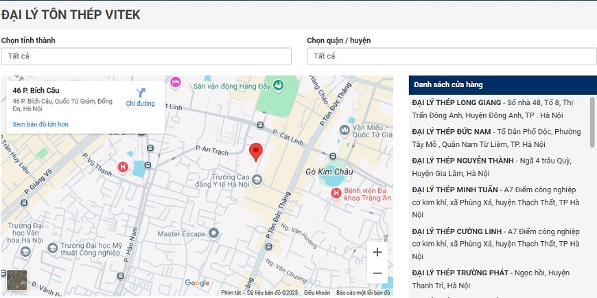 Với hơn 3000 đại lý tại các tỉnh thành trên toàn quốc giúp người tiêu dùng có thể đặt mua sản phẩm thép ống tròn Vitek cách dễ dàng và nhanh chóng