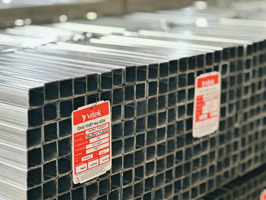 Ống thép hộp vuông mạ kẽm Vitek