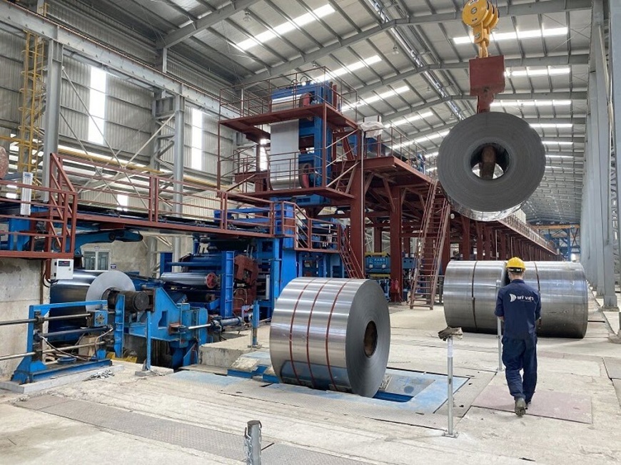 Quy trình sản xuất thép hộp mạ kẽm chữ nhật Vitek 50x100