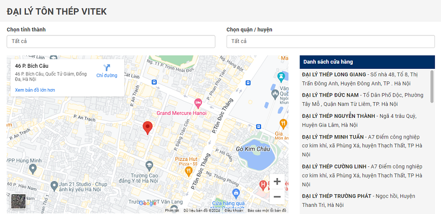 Với hàng nghìn đại lý tôn thép Vitek tại các tỉnh thành trên toàn quốc giúp khách hàng thuận tiện hơn trong việc chọn mua các sản phẩm tôn thép