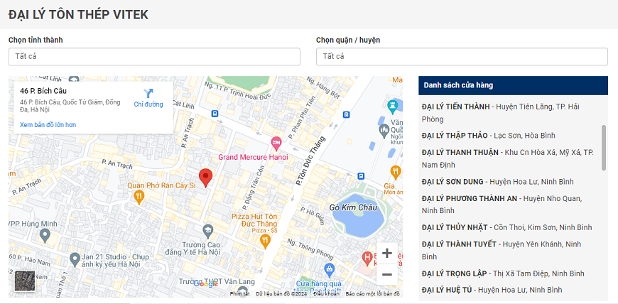 Với hơn 3000 đại lý tôn thép Vitek trên toàn quốc giúp khách hàng thuận tiện hơn trong việc đặt mua sản phẩm