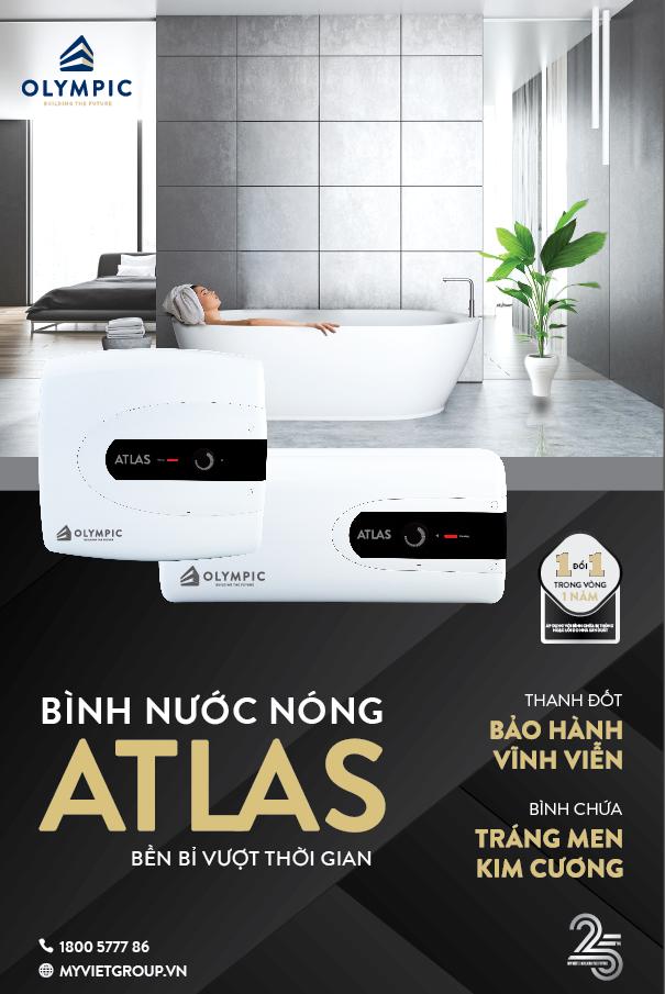  Bình nóng lạnh lạnh Olympic Atlas phù hợp với mọi không gian nội thất