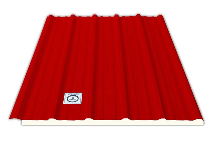 Tôn cách nhiệt 6 sóng Olympic đỏ kim cương