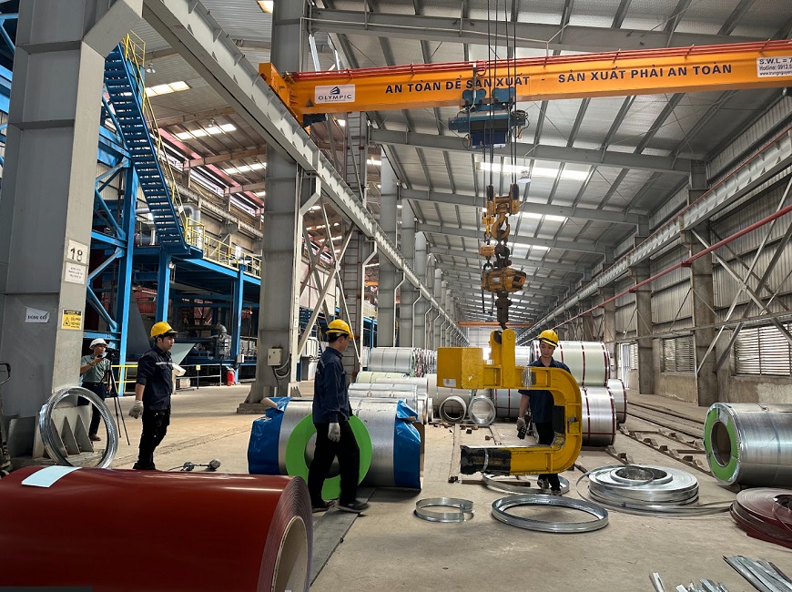 Dây chuyền tự động hóa cao giúp chất lượng tôn luôn đồng đều