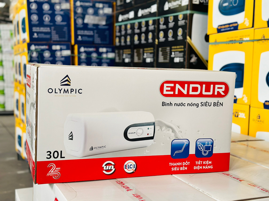 Bình nóng lạnh Olympic Endur là dòng bình bền bỉ, tiết kiệm điện năng hàng đầu hiện nay