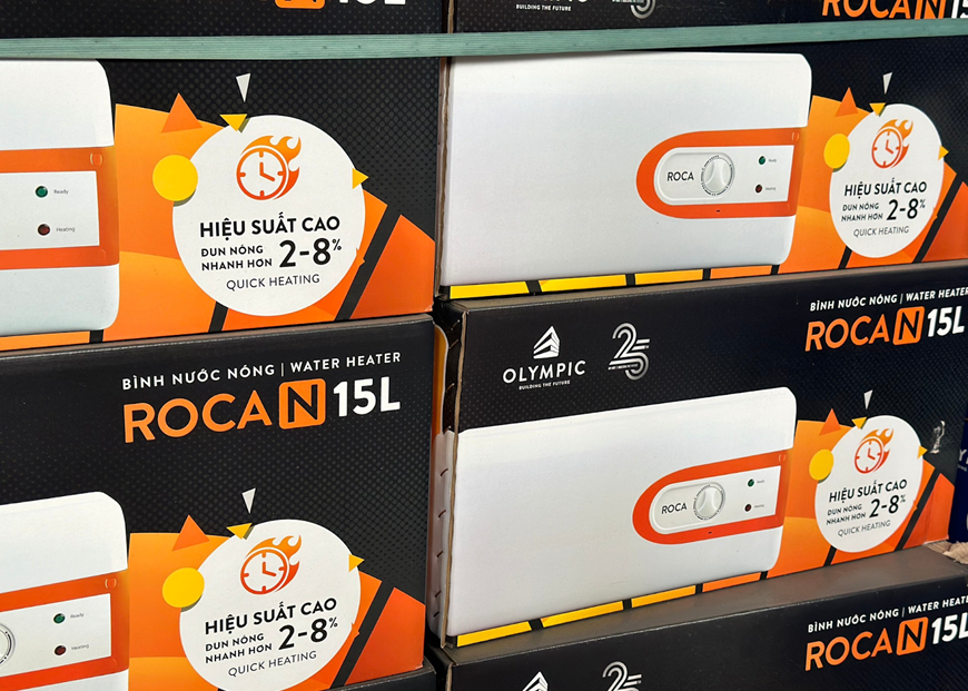 Sức hút mạnh mẽ đến từ khả năng giữ nhiệt và làm nóng của bình nóng lạnh Olympic Roca 15 lít