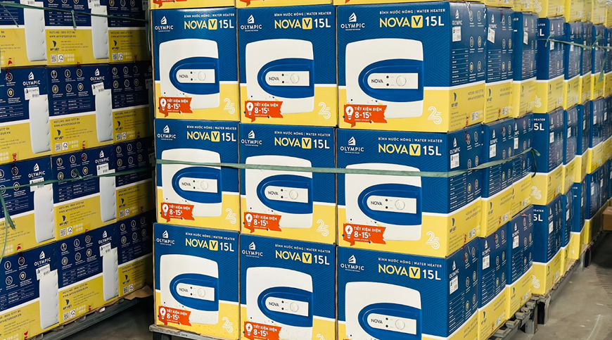 Bình nóng lạnh Olympic Nova 15 lít phù hợp với các gia đình nhỏ từ 1-3 thành viên