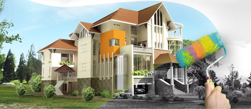 Lựa chọn màu sơn phong thủy tăng tính thẩm mỹ cho nhà mái thái 2 tầng