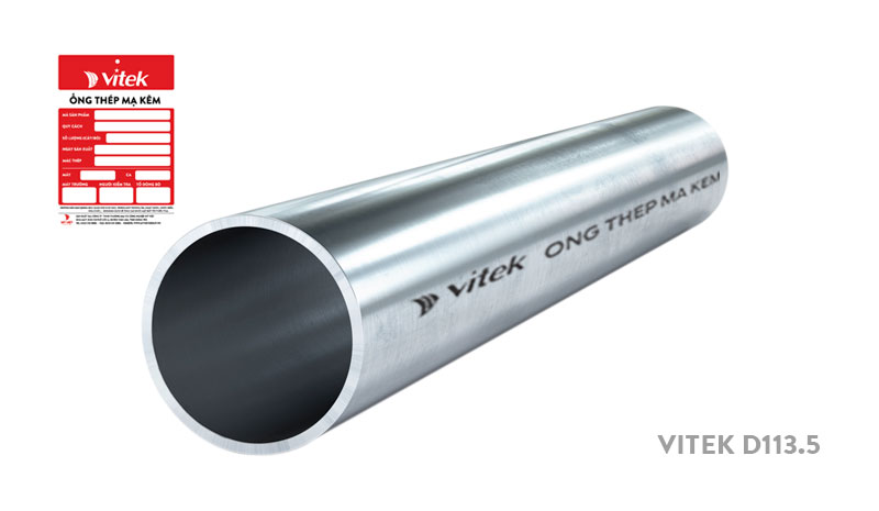 Ống thép mạ kẽm Vitek phi 113