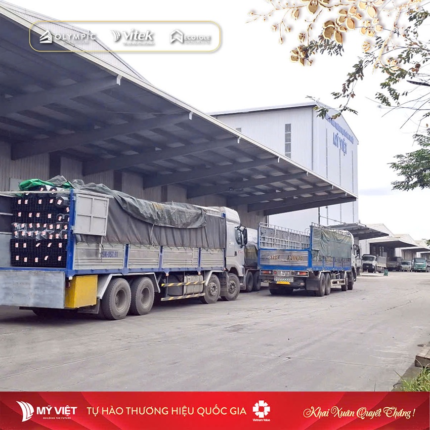 Nhờ sự tin tưởng của khách hàng, các lô hàng của Mỹ Việt đều đặn xuất xưởng mỗi ngày, sẵn sàng phục vụ những công trình trên khắp cả nước