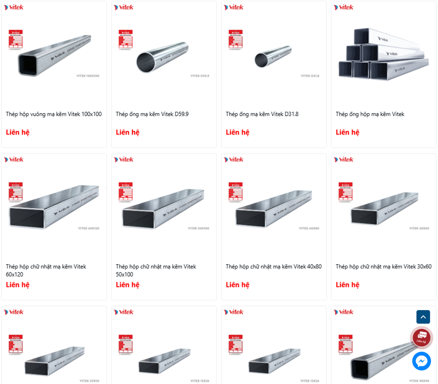 Thương hiệu thép đa dạng kích thước và kiểu dáng, đáp ứng tối đa nhu cầu vật liệu cơ khí