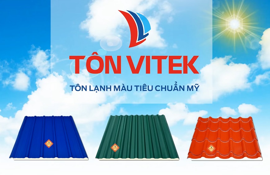 Lớp mặt ngoài của tôn lợp Vitek chính là tôn mạ màu Vitek được trải qua bước cán sóng