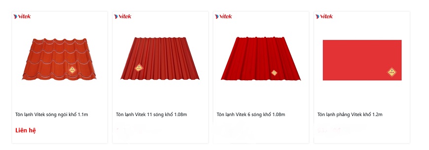 Tôn lạnh một lớp Vitek có khả năng phản xạ nhiệt tốt, giúp giảm nhiệt độ bên trong công trình