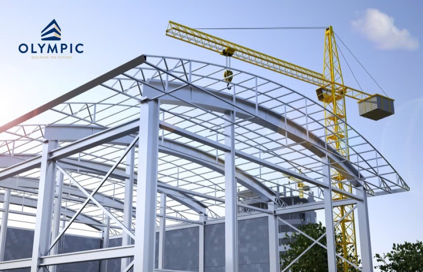 Sử dụng thép ống tròn mạ kẽm tạo vòng cung cho khung lợp mái