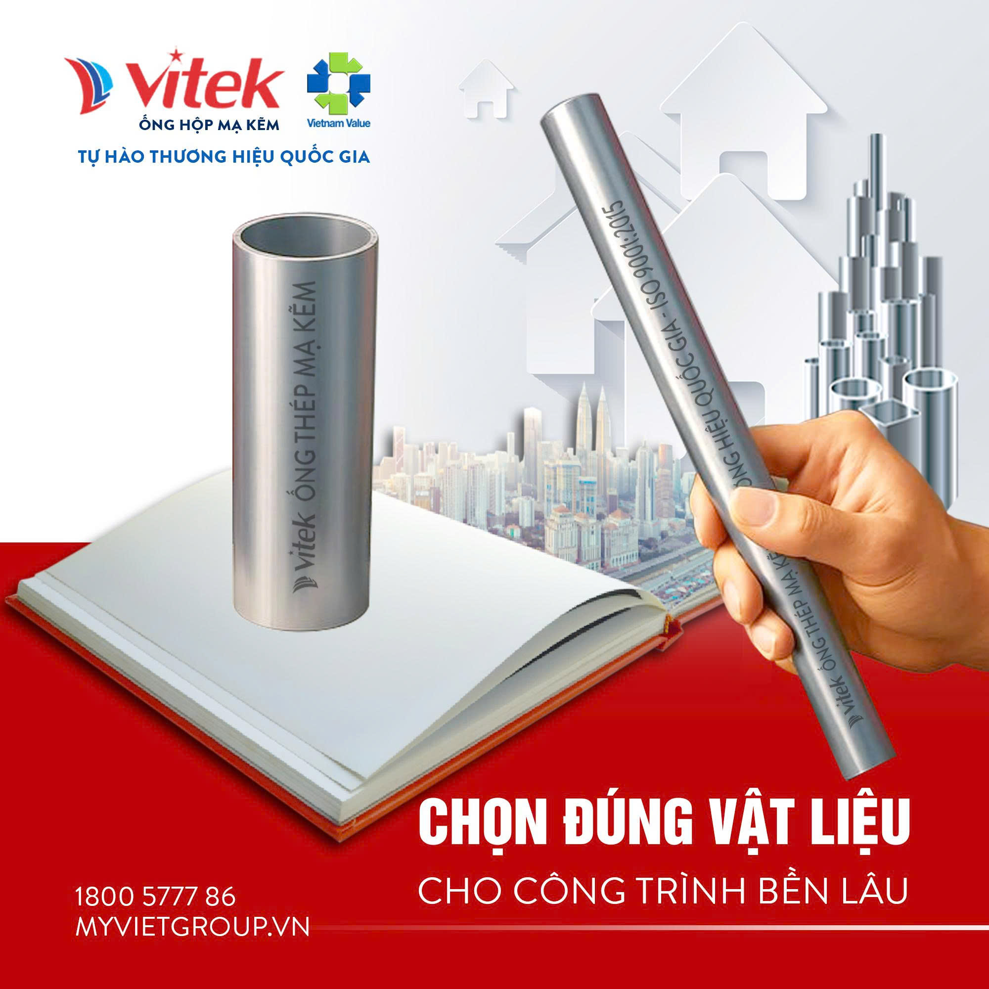 Mỹ Việt tự hào là đơn vị cung cấp ống thép mạ kẽm chất lượng cao, đáp ứng đầy đủ các tiêu chuẩn khắt khe của những công trình