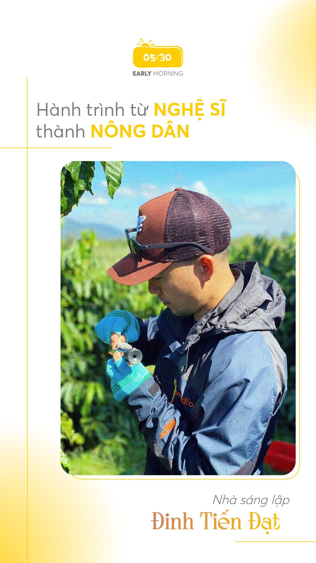 Rapper Đinh Tiến Đạt, founder thương hiệu cà phê cao cấp Early Morning