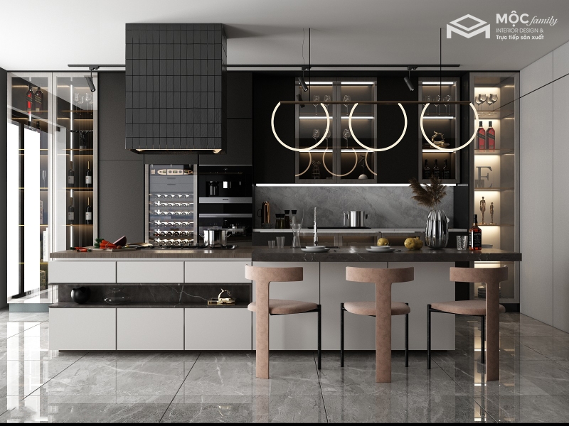 tủ bếp gỗ công nghiệp